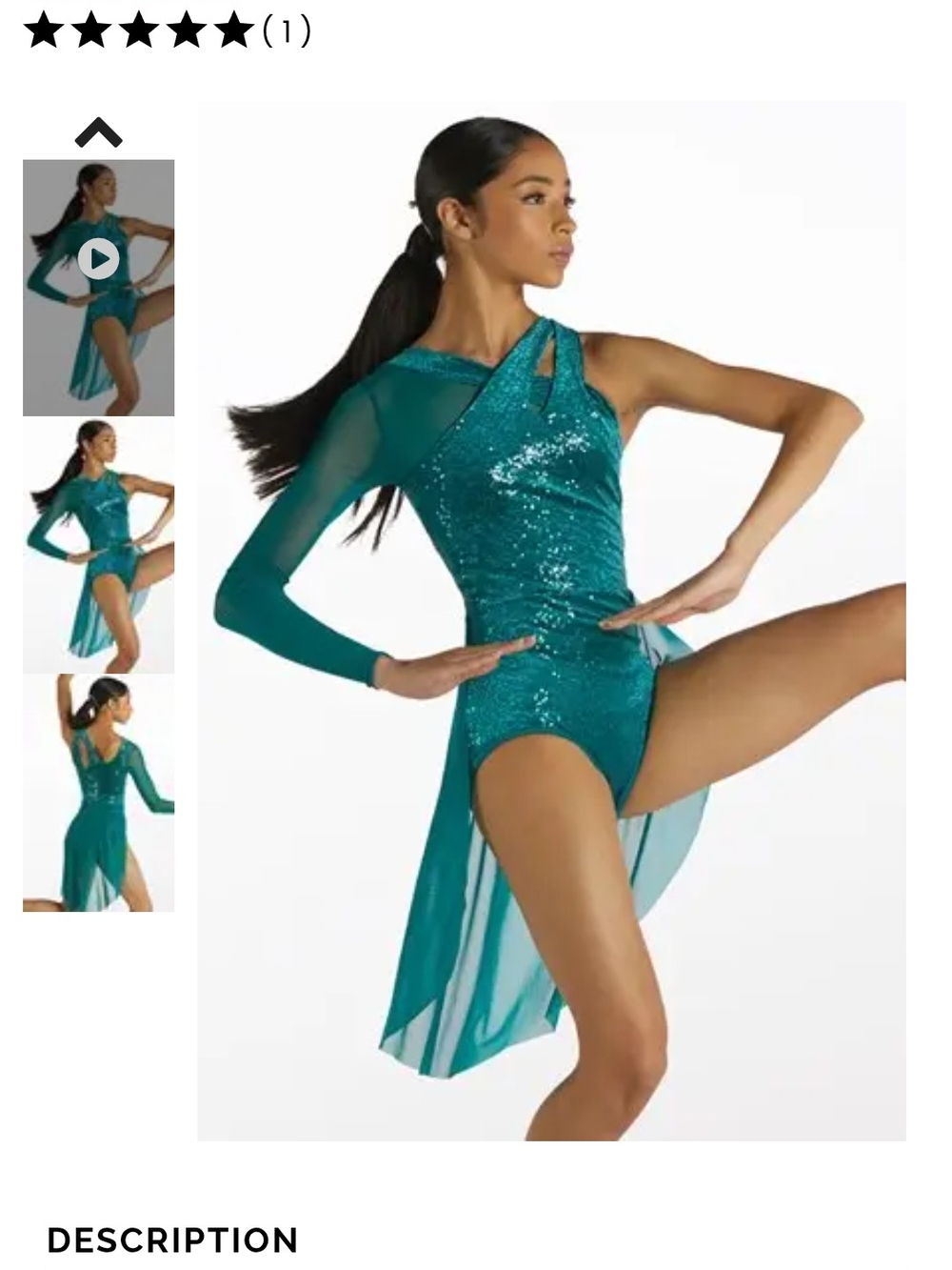 Weissman Lavender Sequin One-Shoulder Dance Costume